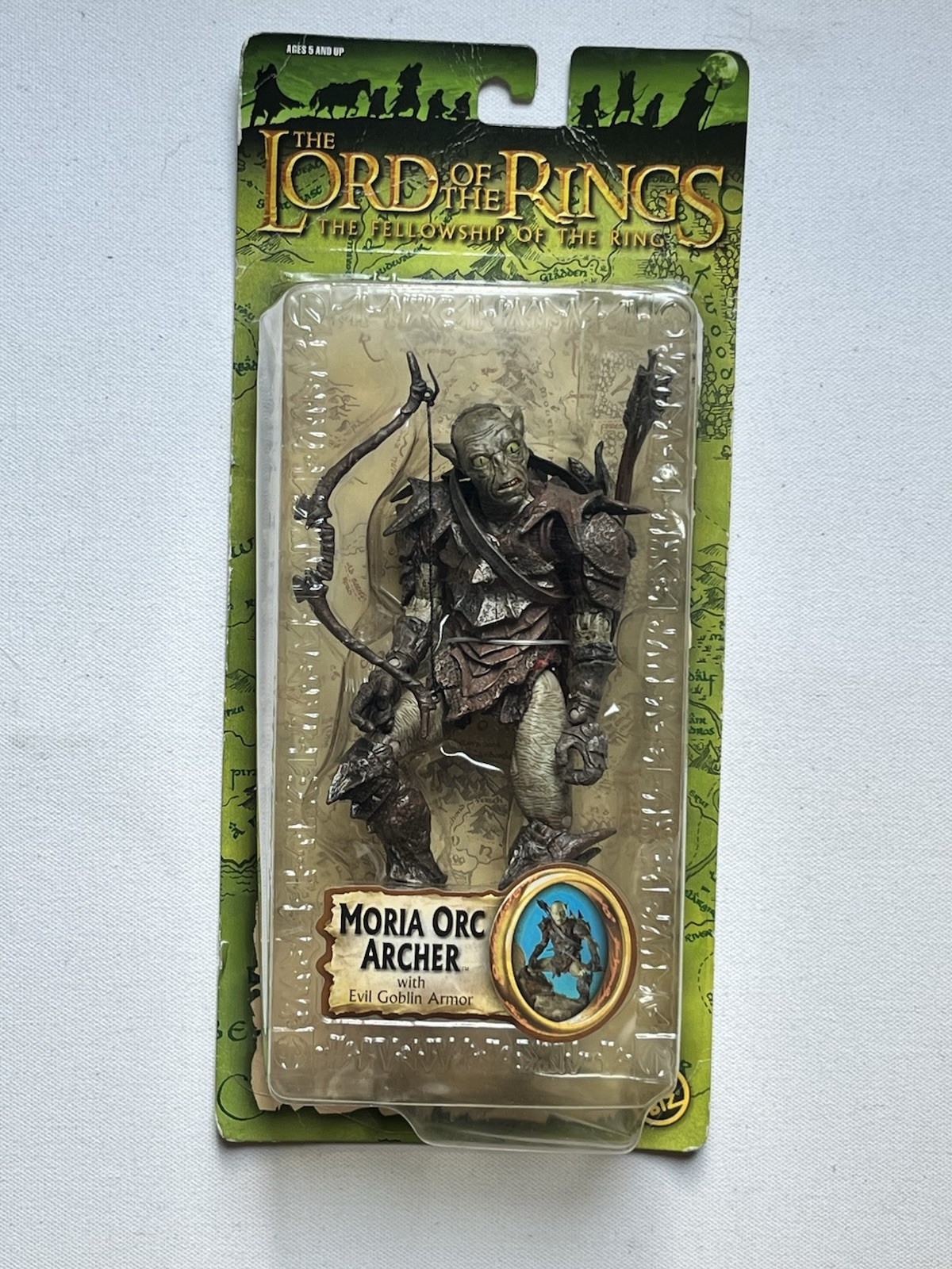ToyBiz The Lord of the Rings Fellowship Moria Orc Archer 6″ Figure New 2004