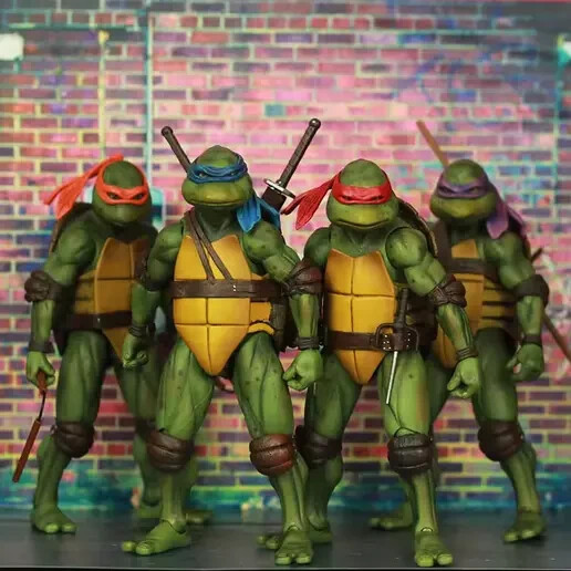 7″ NECA Ninja Turtles 1990 Movie TMNT Teenage Movable Toys Mutant Action Figure-