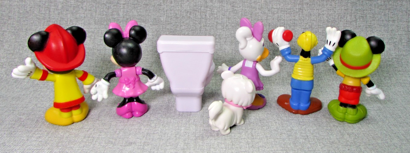 Disney Jr. Mickey Mouse Clubhouse Pals Mickey Minnie Goofy Daisy Snowpuff Toilet