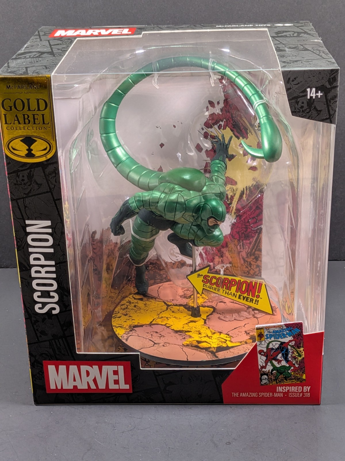 2026 McFarlane Toys Marvel The Amazing Spider-man Issue #318 Scorpion Gold Label