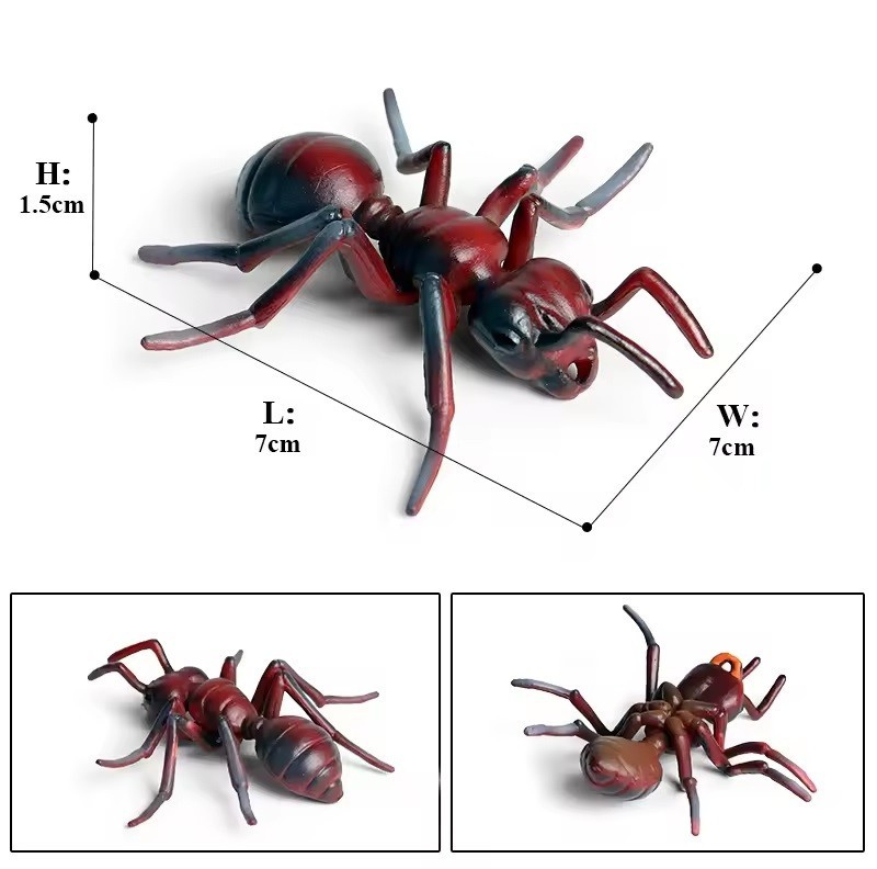 Red Ant Insect Toy Action Figure Small Animal Figurine Doll Gift for Kids