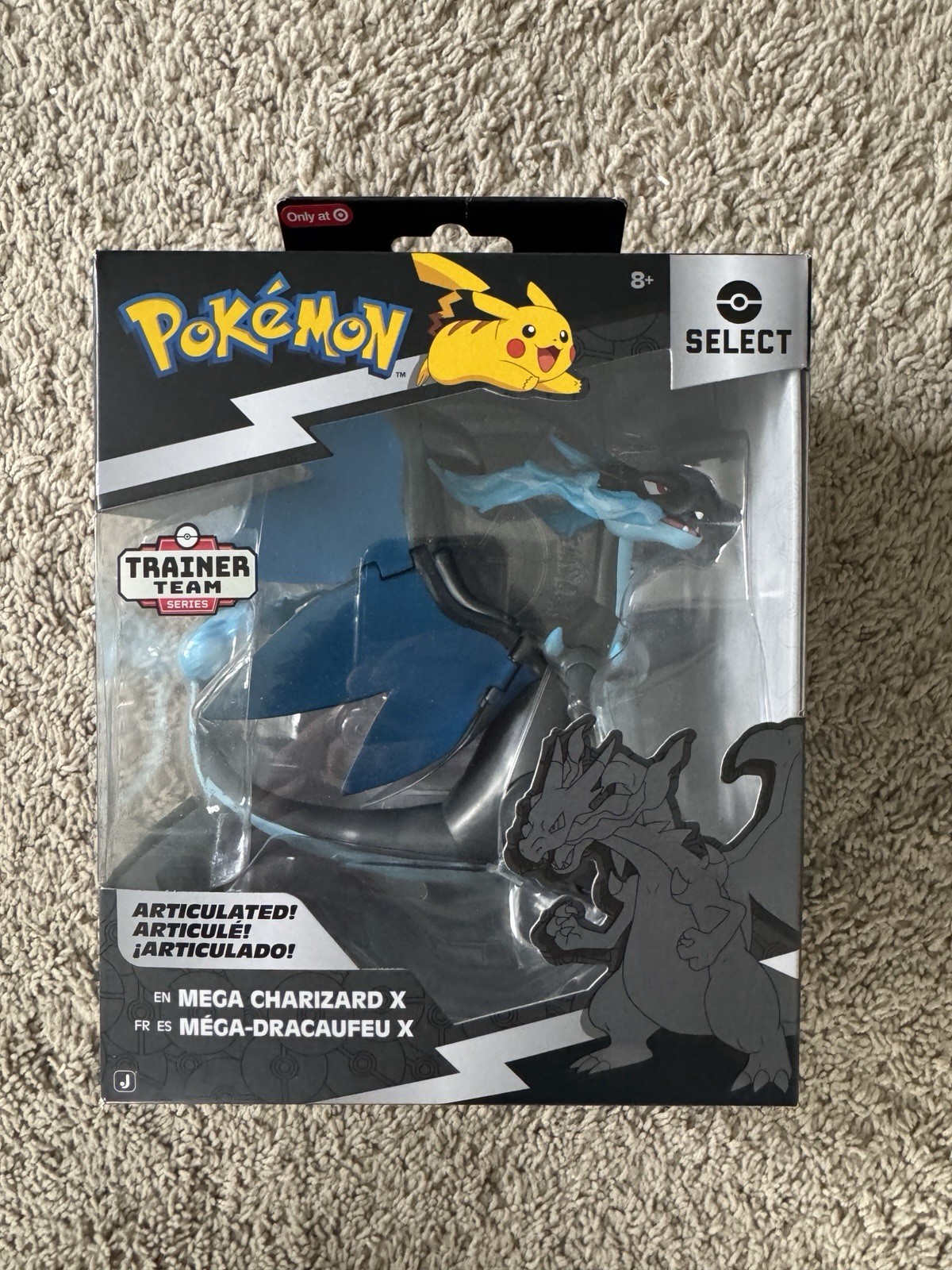 Jazzwares Pokemon Mega Charizard X Trainer Series 9 Action Figure 6-inch