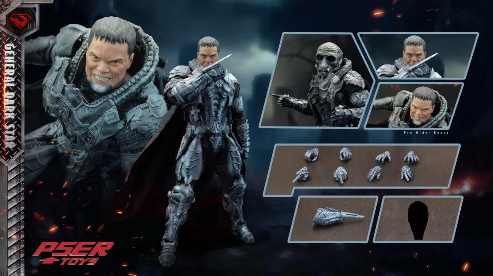 Psertoys 1/12 General Zod Kryptonians Michael Shannon Action Figure
