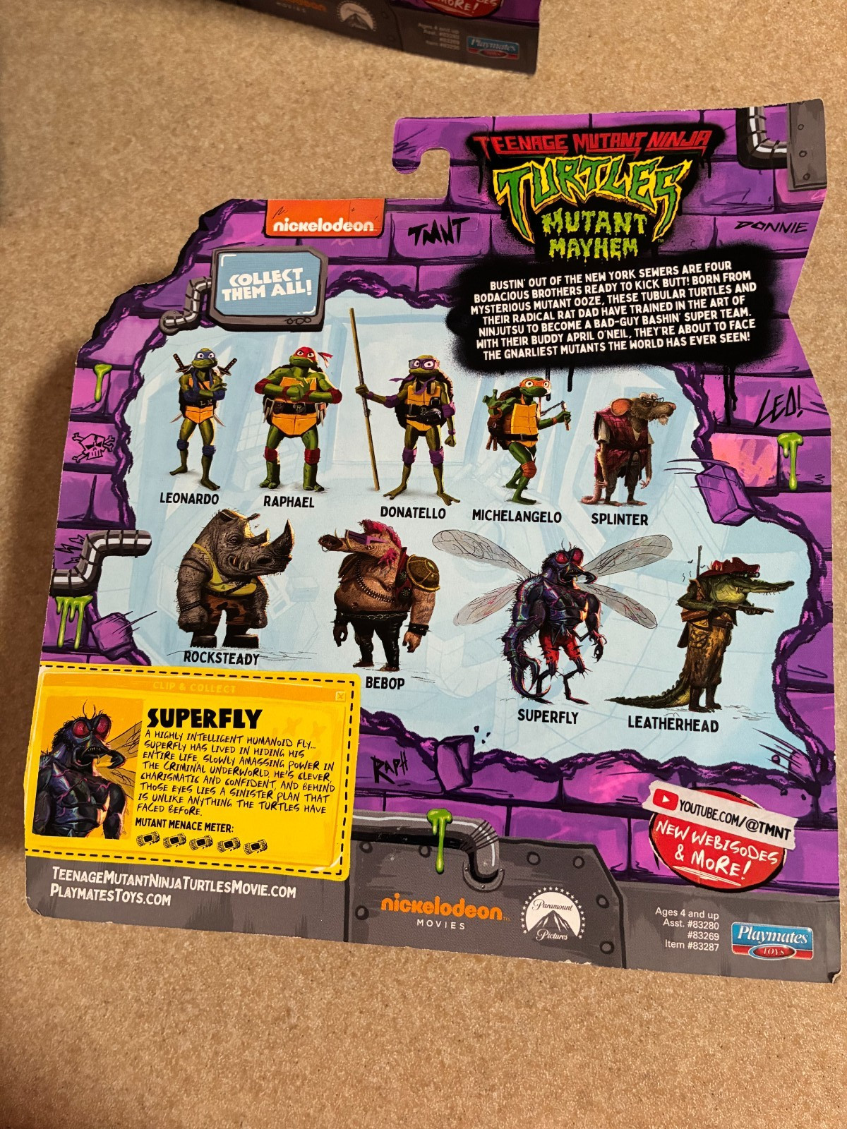 TMNT Teenage Mutant Ninja Turtles Mayhem SUPER FLY 4″ Action Figure NEW
