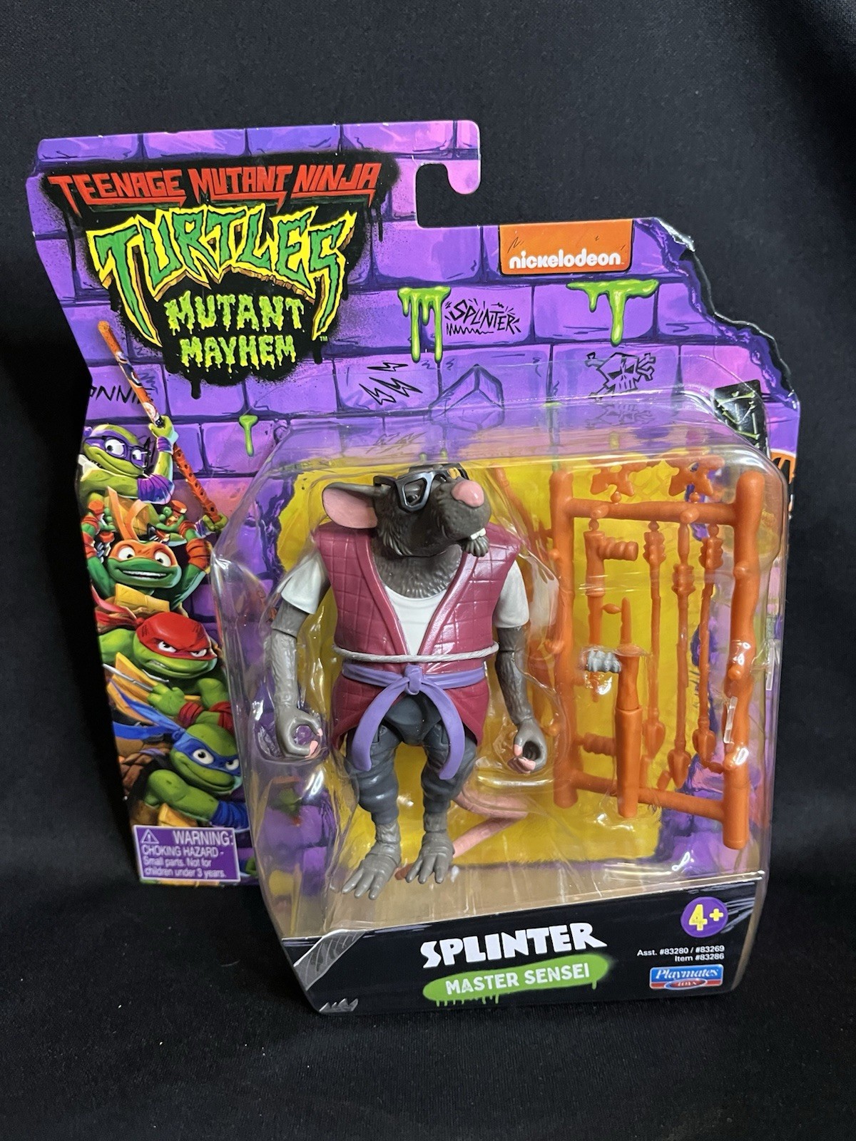 Teenage Mutant Ninja Turtles Mutant Mayhem TMNT 4” Sensei Splinter Action Figure