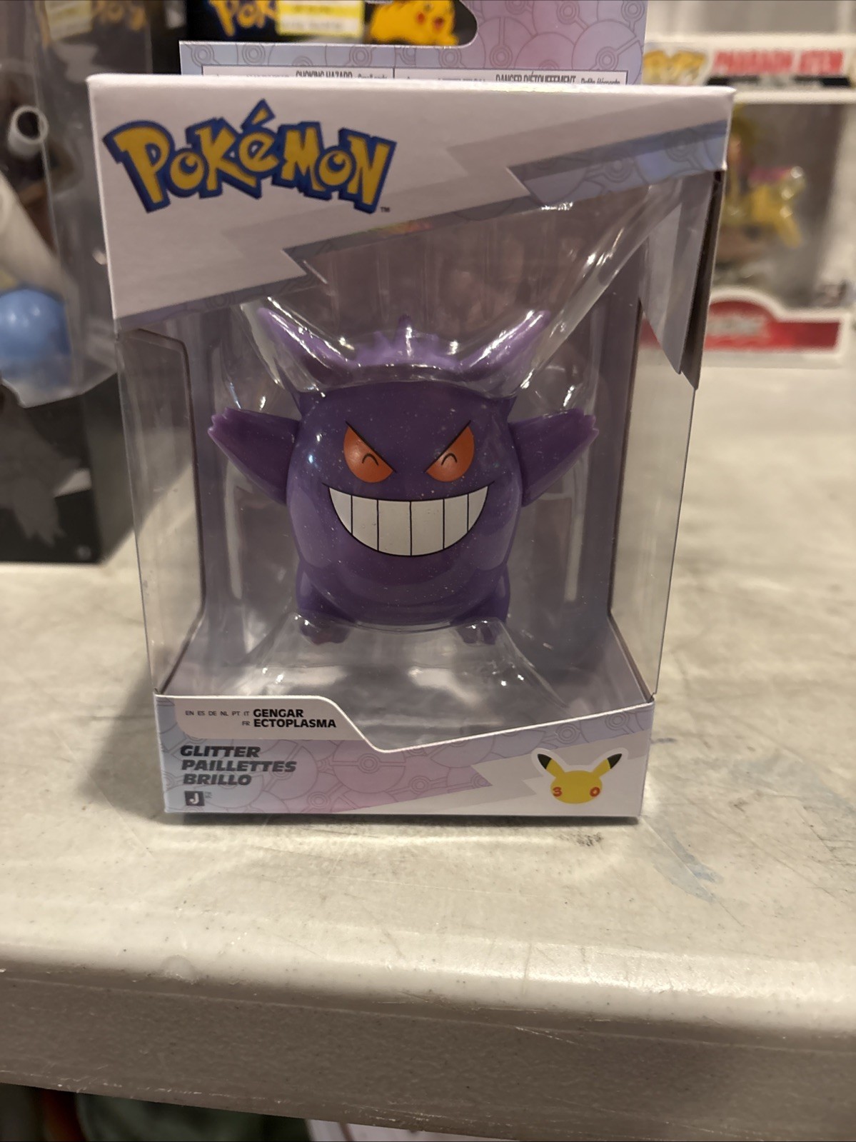 Jazwares Pokemon Glitter Gengar Series 1 Figure 30th Anniversary New In Hand