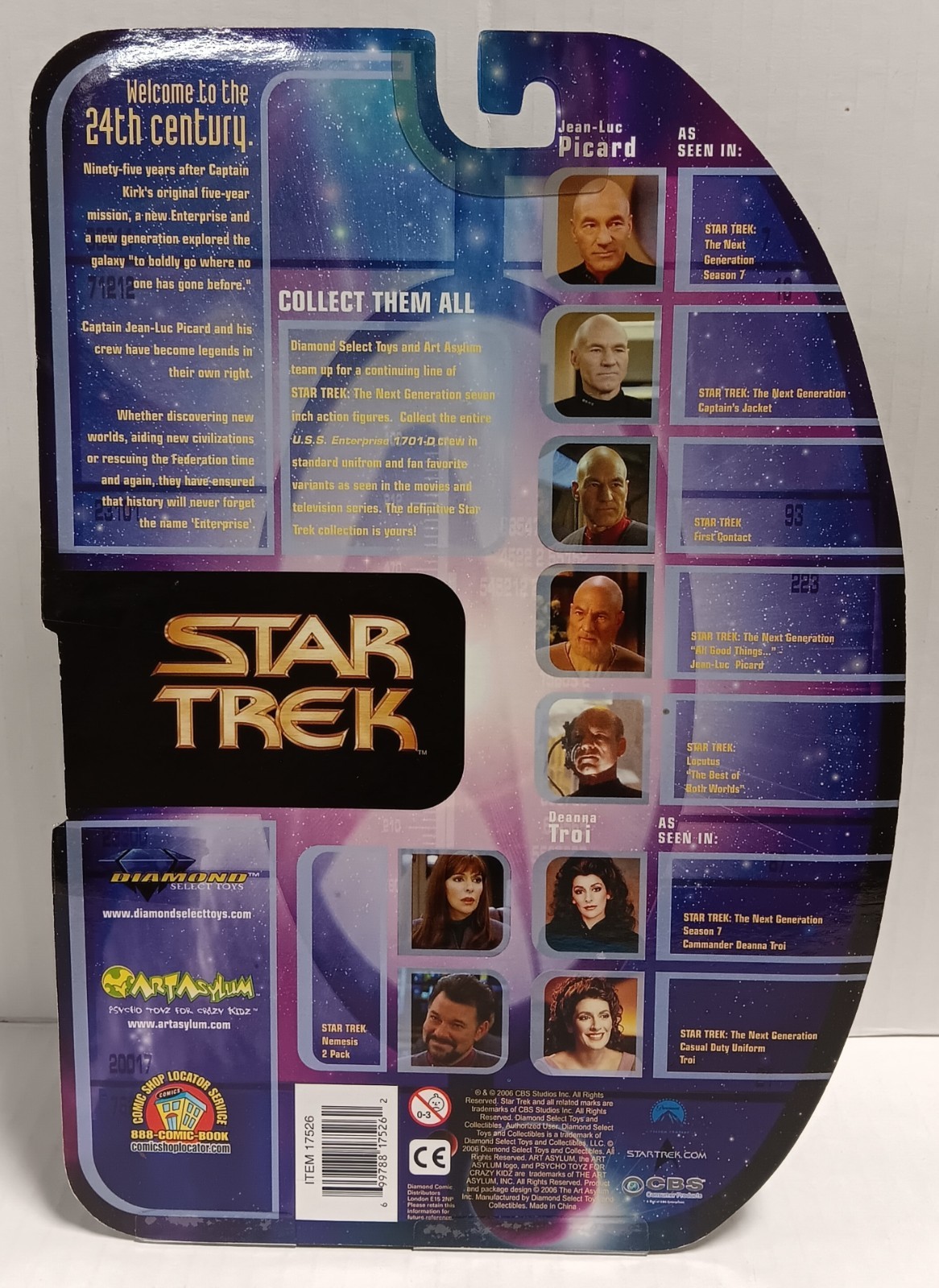 CAPTAIN JEAN-LUC PICARD STAR TREK THE NEXT GENERATION 7″ FIGURE UNOPENED 2006