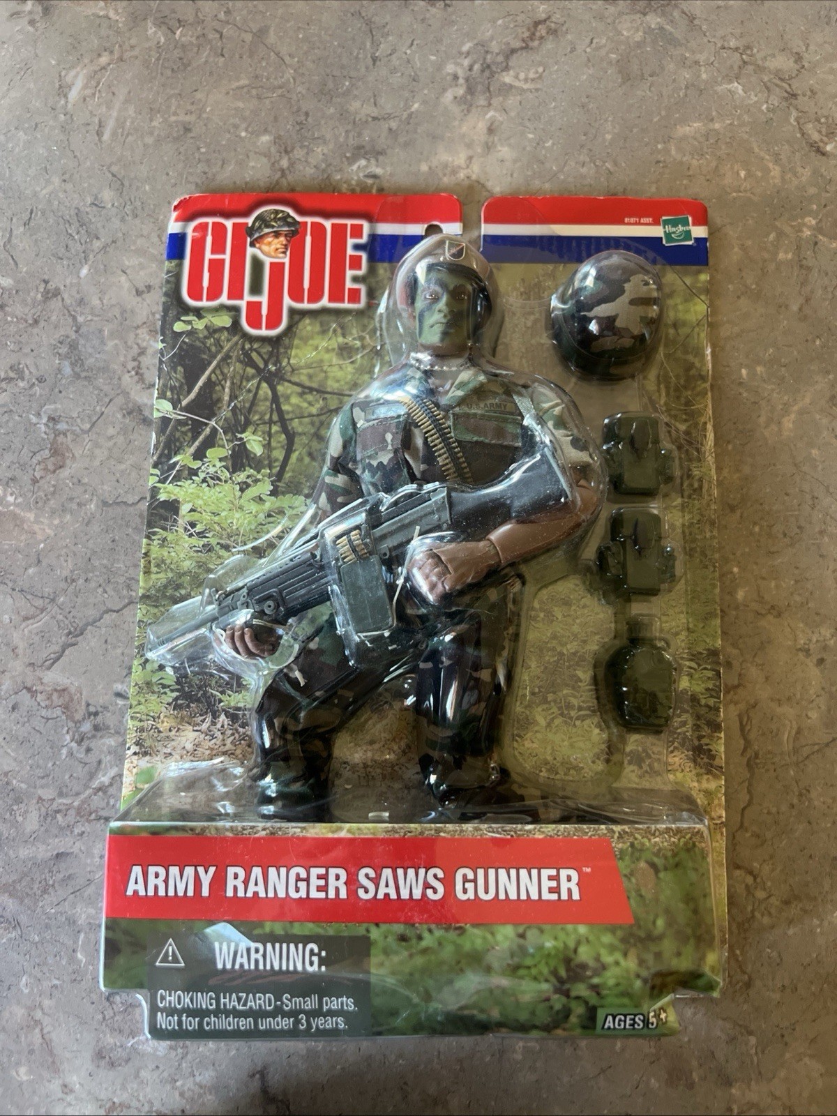 Hasbro 2001 GI JOE Army Ranger SAWS Gunner, African American Figure
