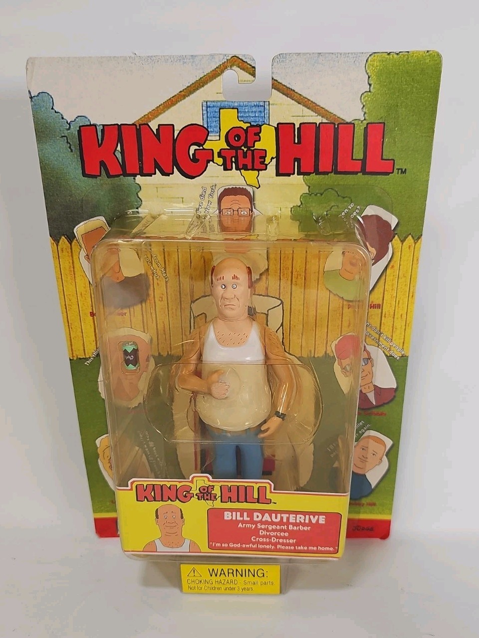 2002 King of the Hill toy BILL DAUTERIVE action figure NIP ToyCom