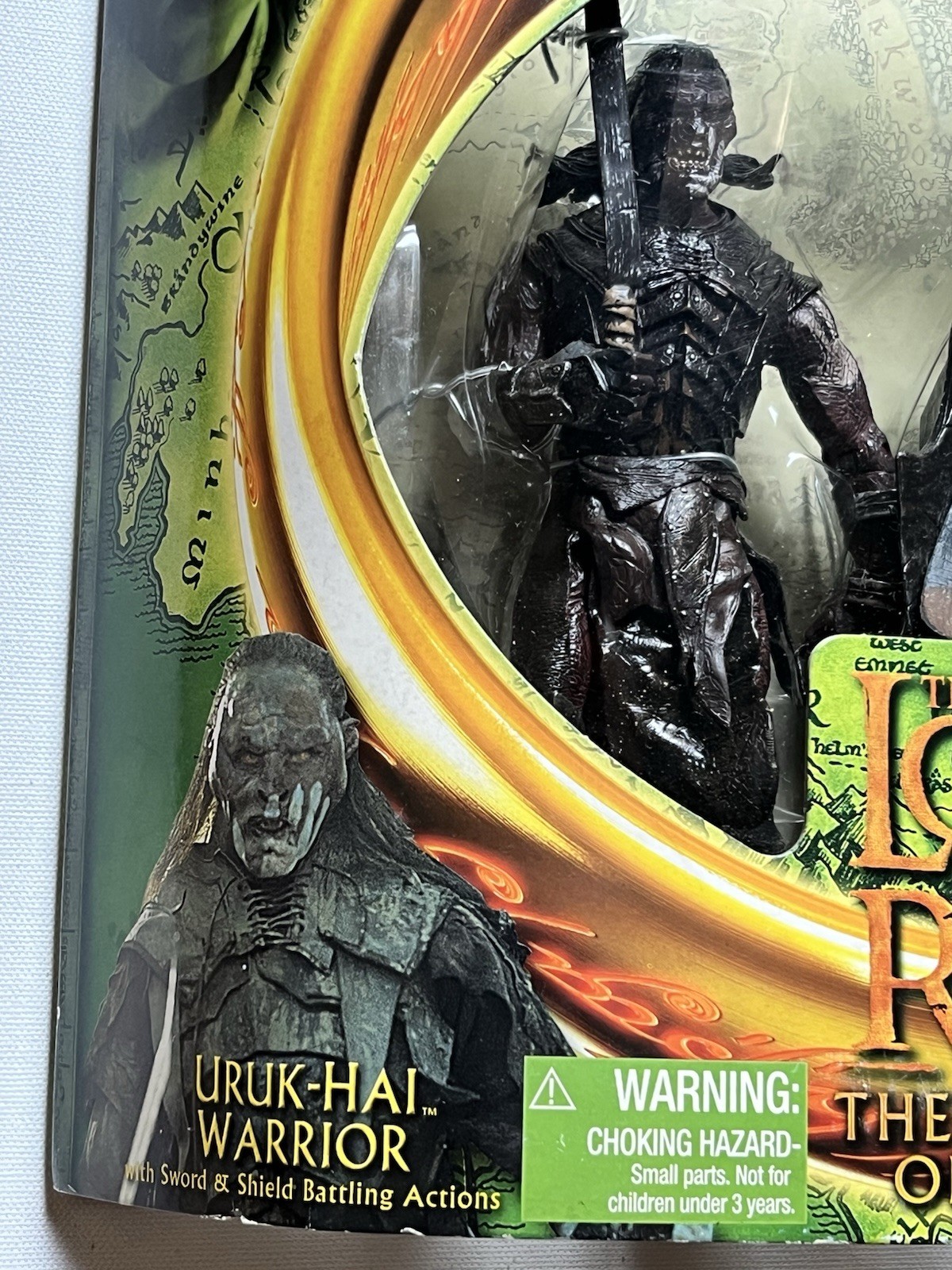 NIP 2001 Lord of the Rings Uruk-Hai Warrior Gimli Action Figure Toy Set Toybiz