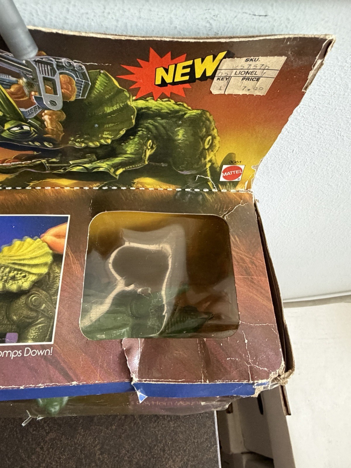 MASTERS OF THE UNIVERSE BIONATOPS DINOSAUR TRICERATOPS 1986 GRAYSKULL VTG NIB