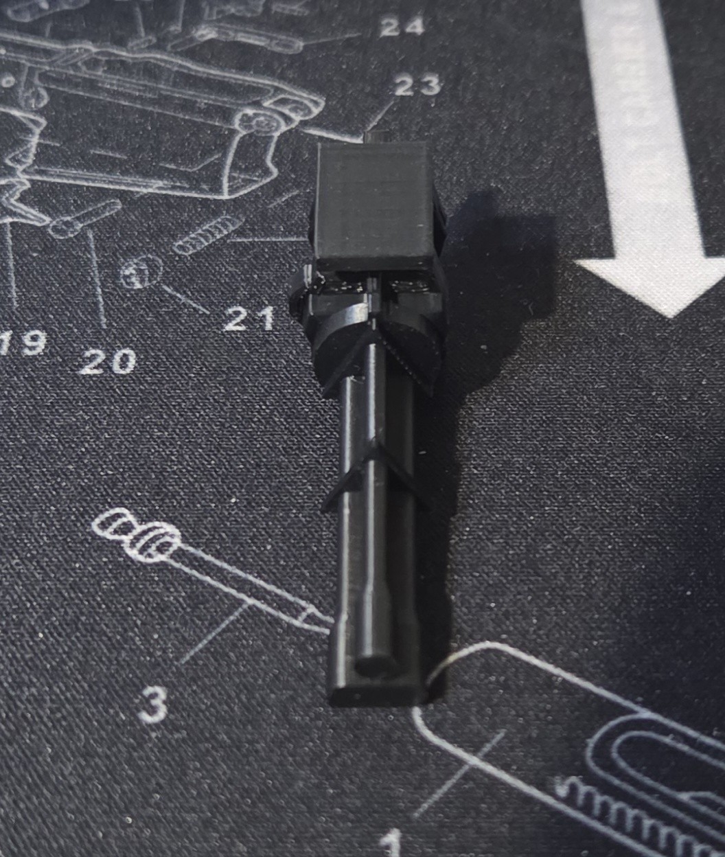 3D Printed Transformers G1 Whirl Shell Cannon Black PLA +