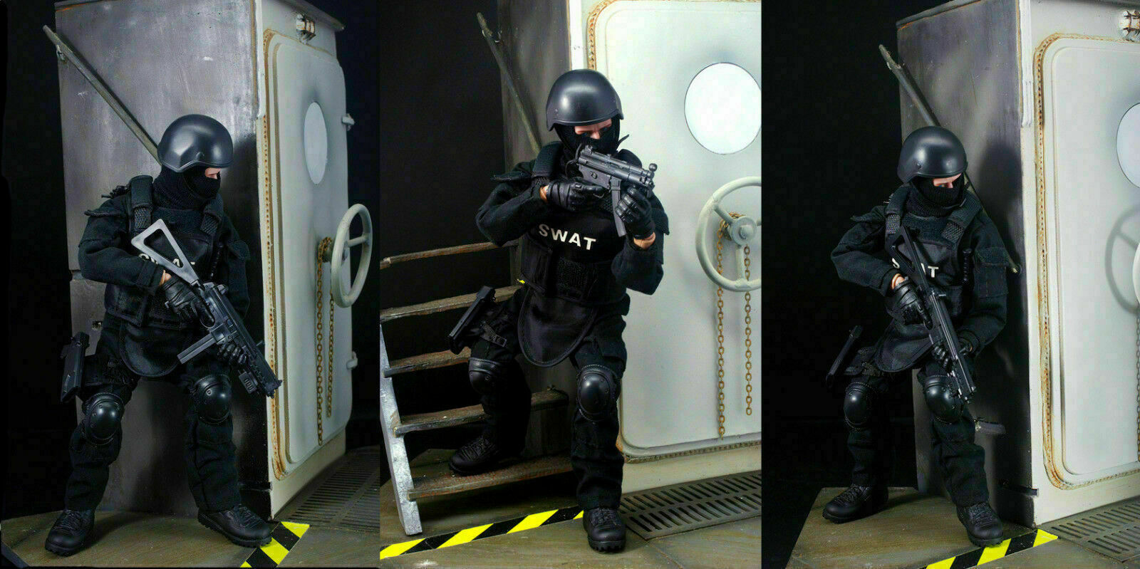 1/6 Figure Model Soldier SWAT Police Uniform Military Army Body with Weapon Suit