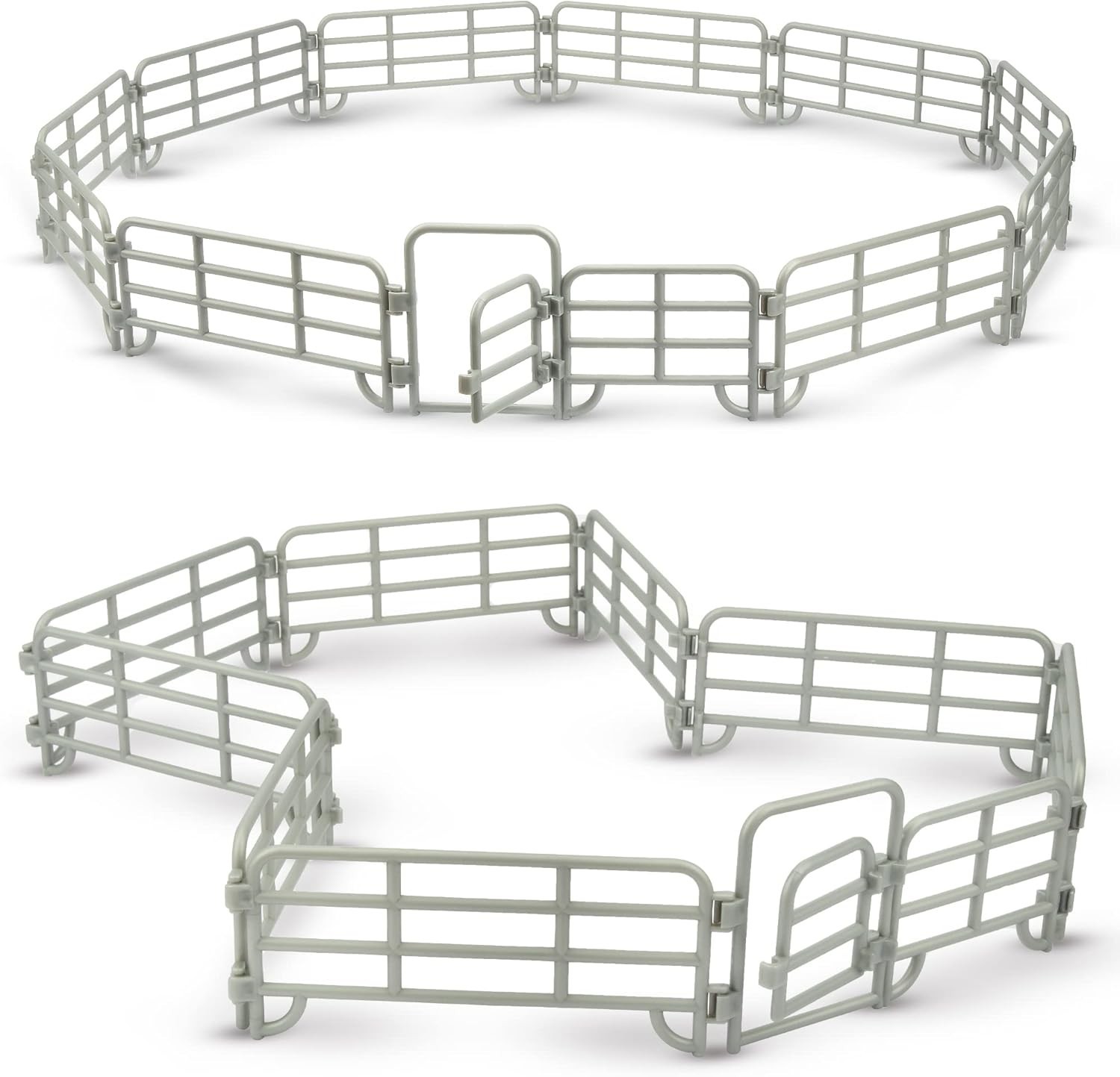 Kids Corral Fence Pasture Panel Gates Horse Farm Pretend Play Toy Gift
