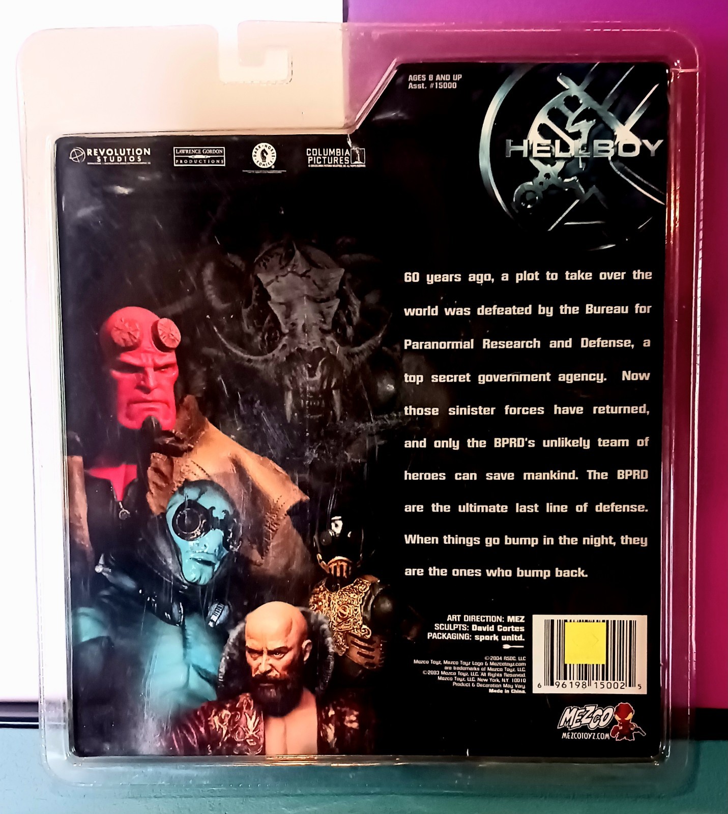 Mezco Hellboy Abe Sapien Blue/Black Boxed Action Figure w/ Alt Head 2004