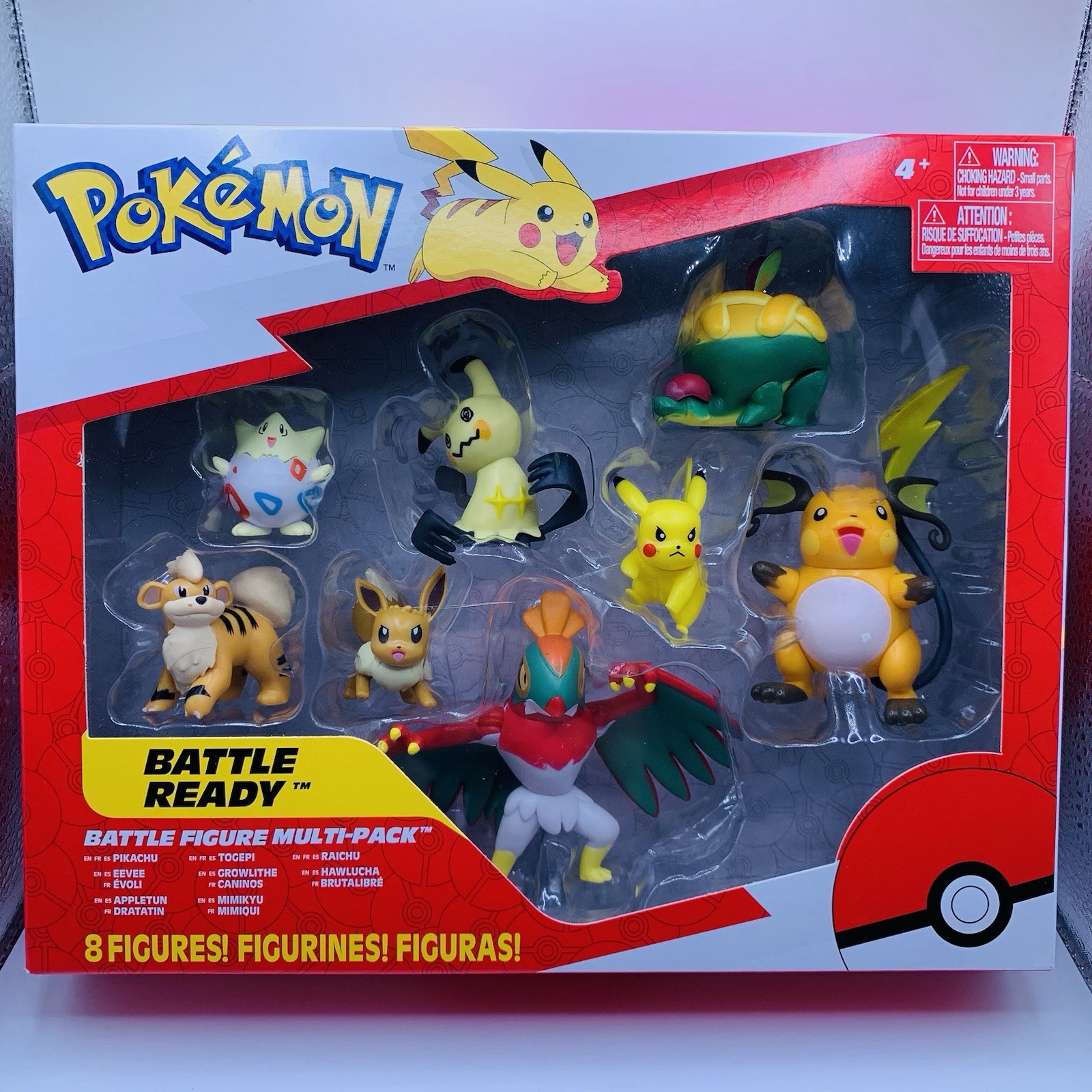 Pokemon 8 Figures Battle Ready Pack Pikachu Raichu Hawlucha NEW Jazwares 2022 🔥