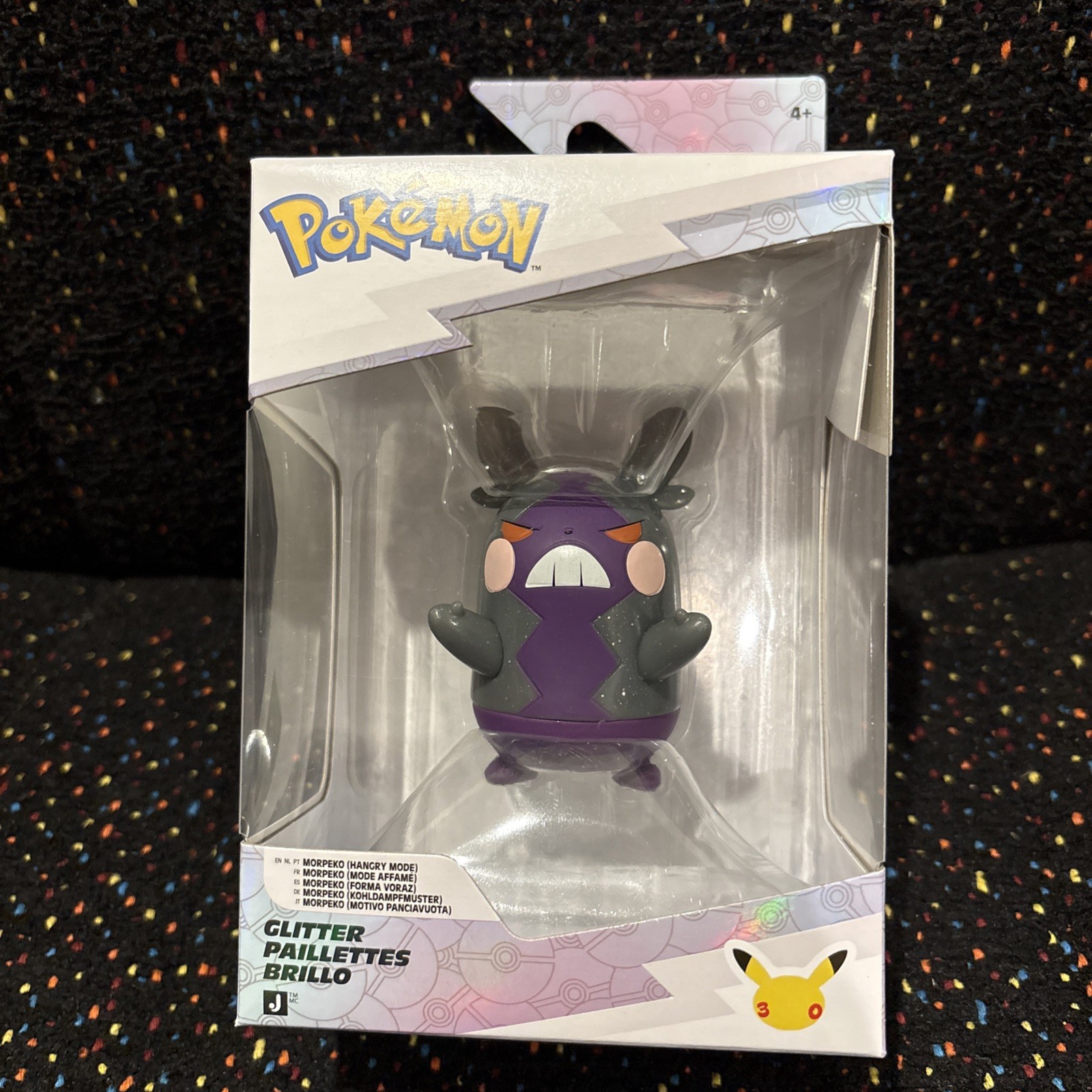 Jazwares Pokemon Glitter MORPEKO Figure Series 1 30th Anniversary