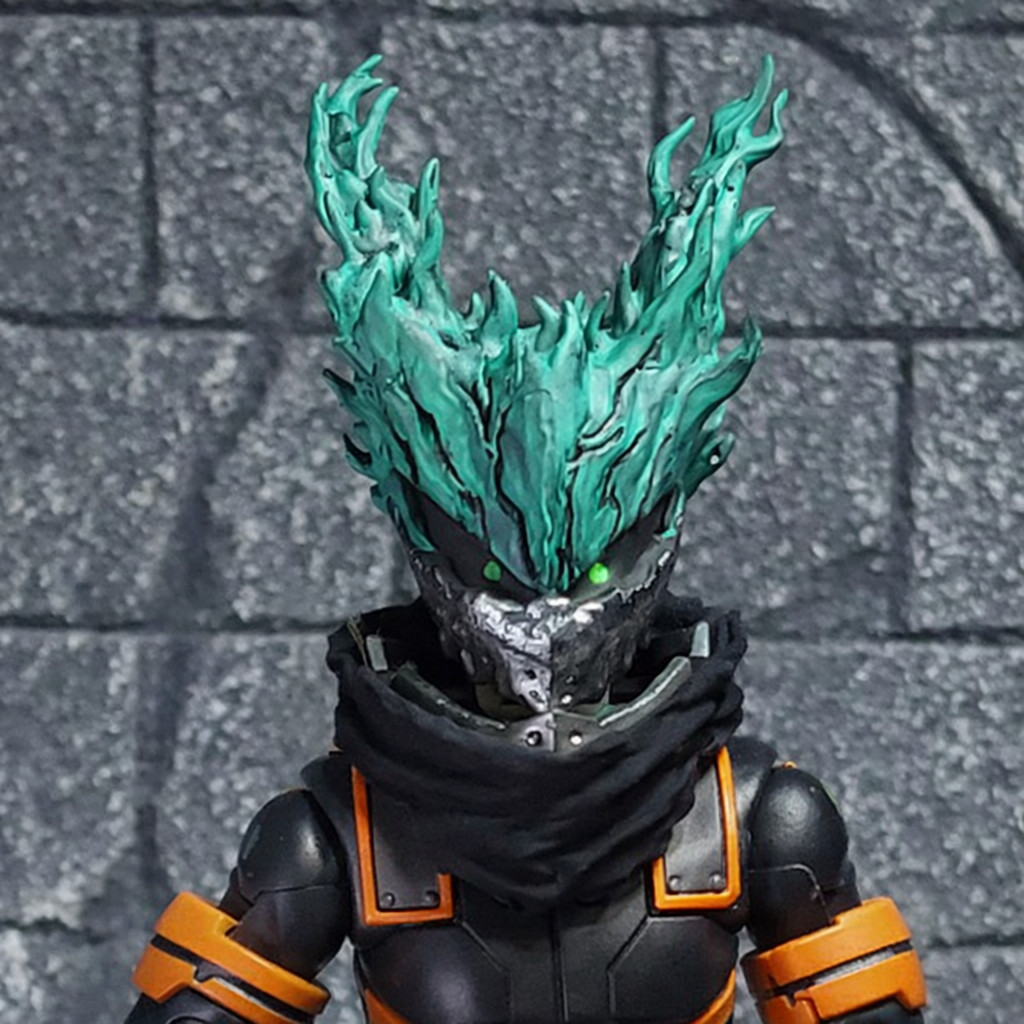 Handmade 1/12 3D Print Head for deku dark version Action Figure SHF(No body)