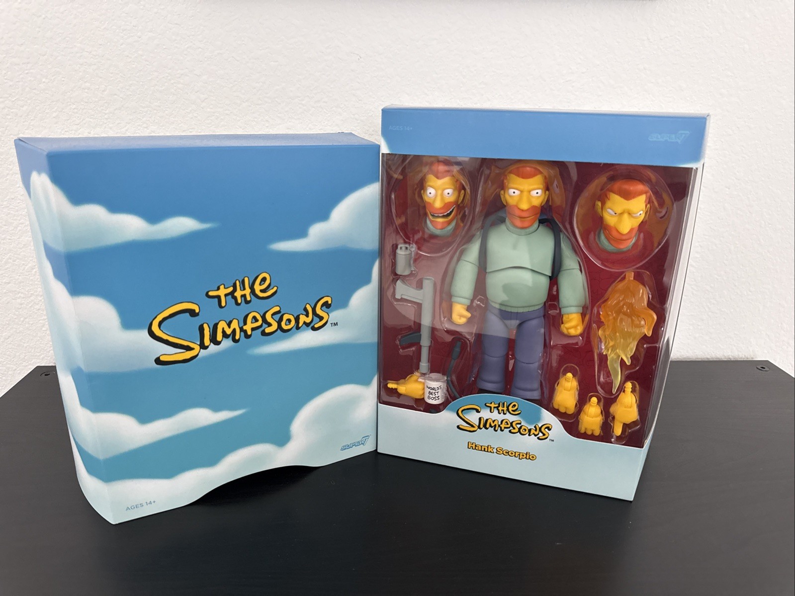 The Simpsons Ultimates Hank Scorpio 7 In Action Figure Super7 Worlds Best Boss