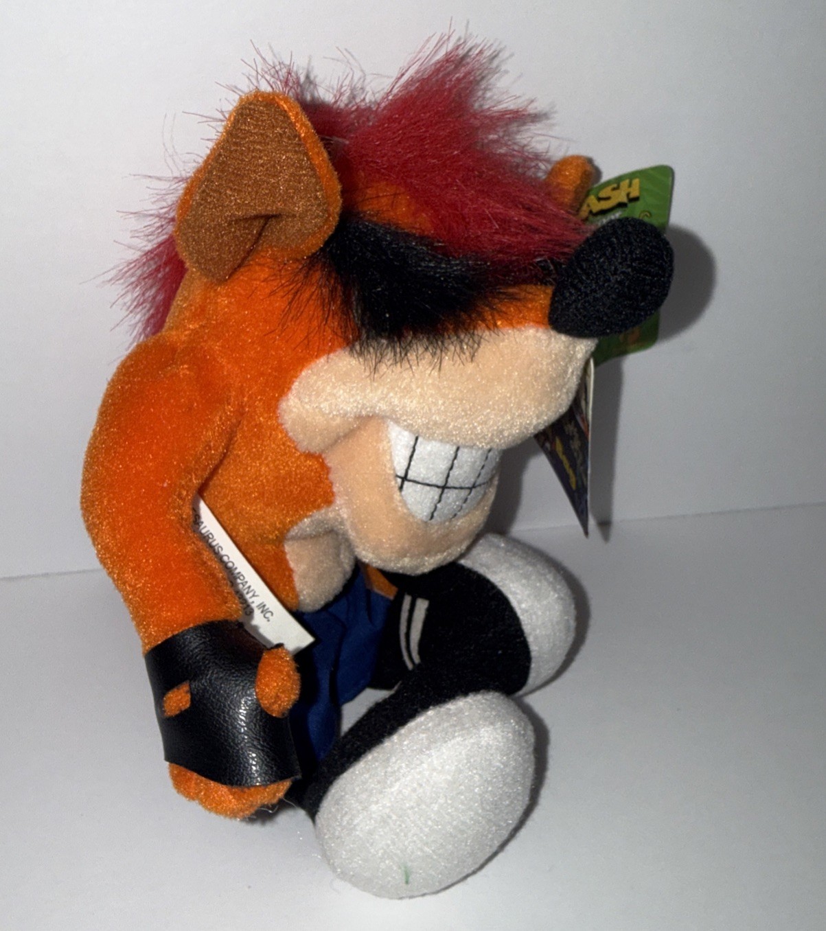NEW 6 Inch 1998 ReSaurus Crash Bandicoot Plush Bean Bag Toy Keychain CB146010