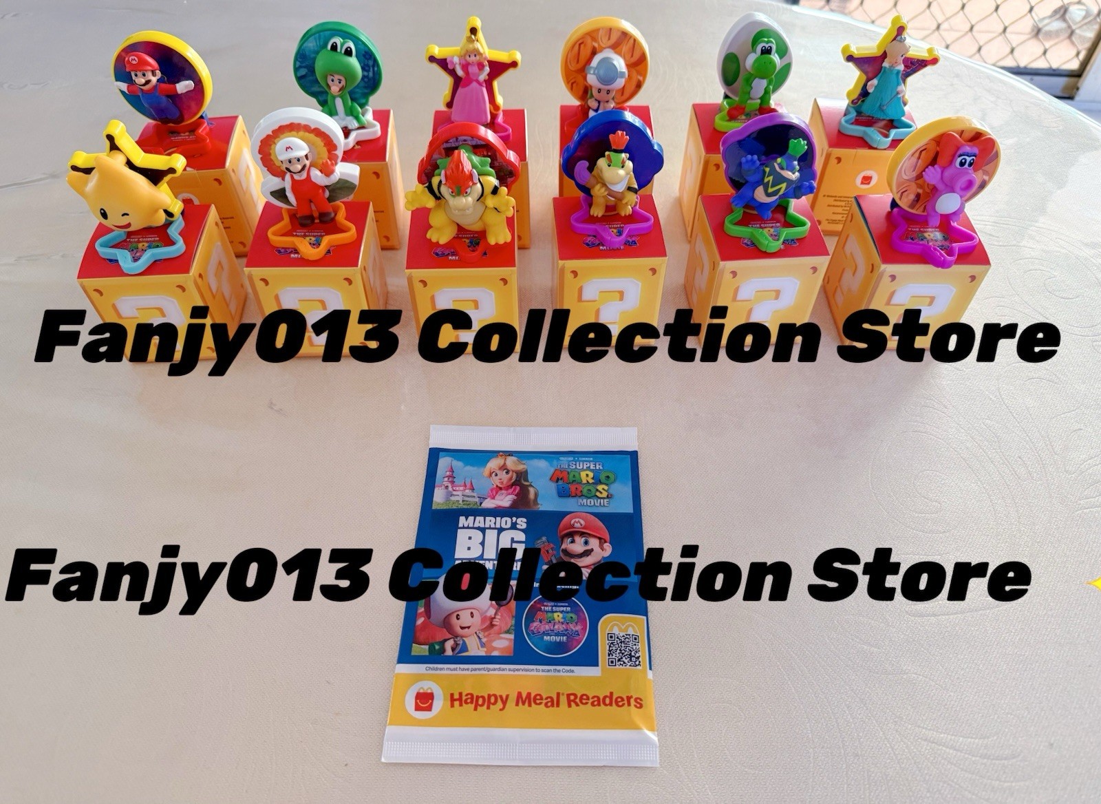 McDonalds Toy 2026 Super Mario Galaxy Plastic Toys With Clip Full Set Of 12+Book
