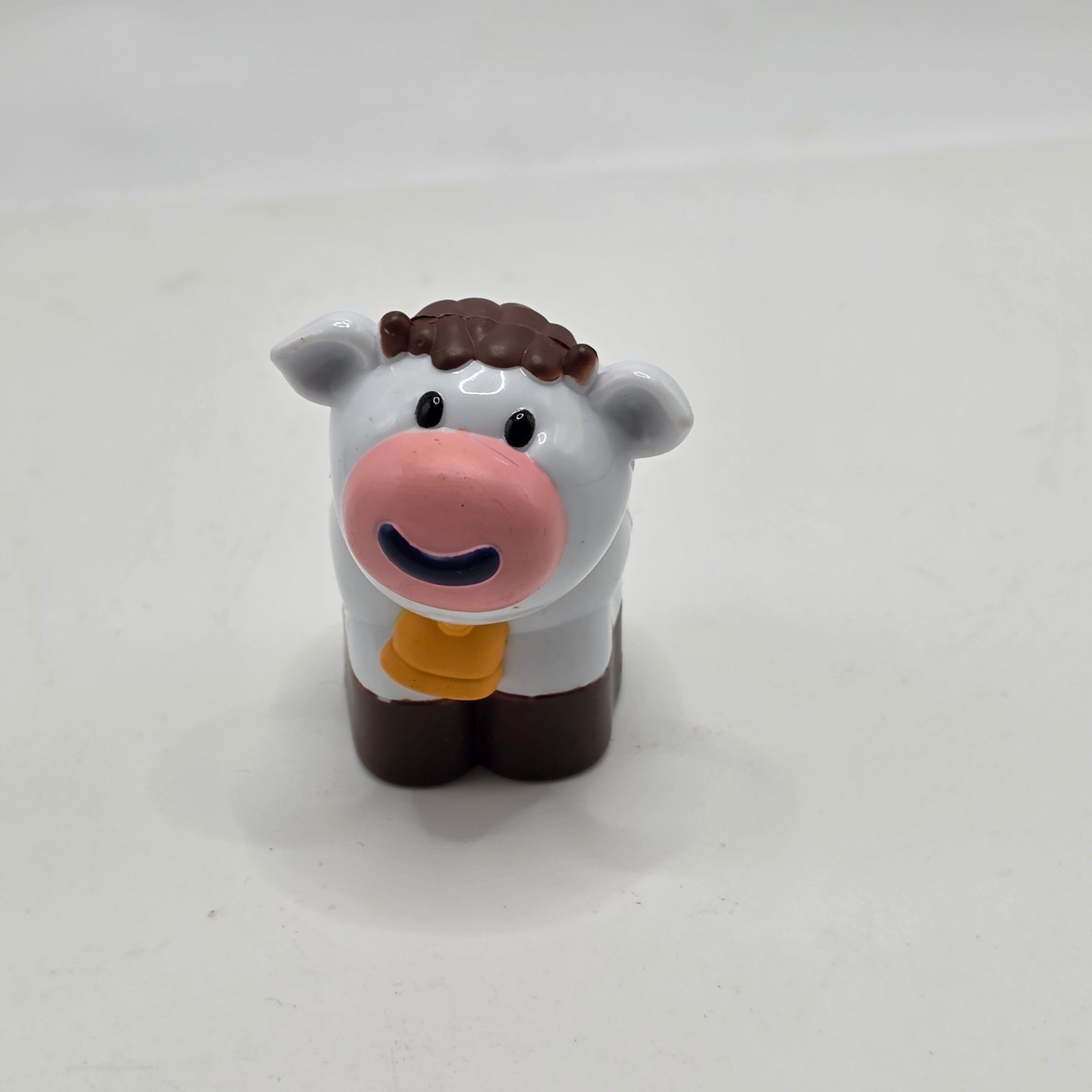 Cow Figure Kids One Size White Brown Spotted Farm Animal Replacement Toy