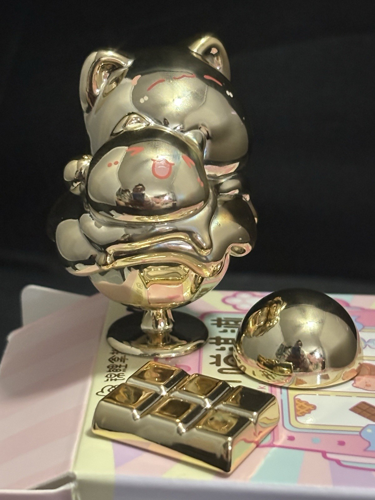 SECRET CHASE Miaookie Miao Cream Series Gold Cat Sundae Blind Box Figure KOITAKE