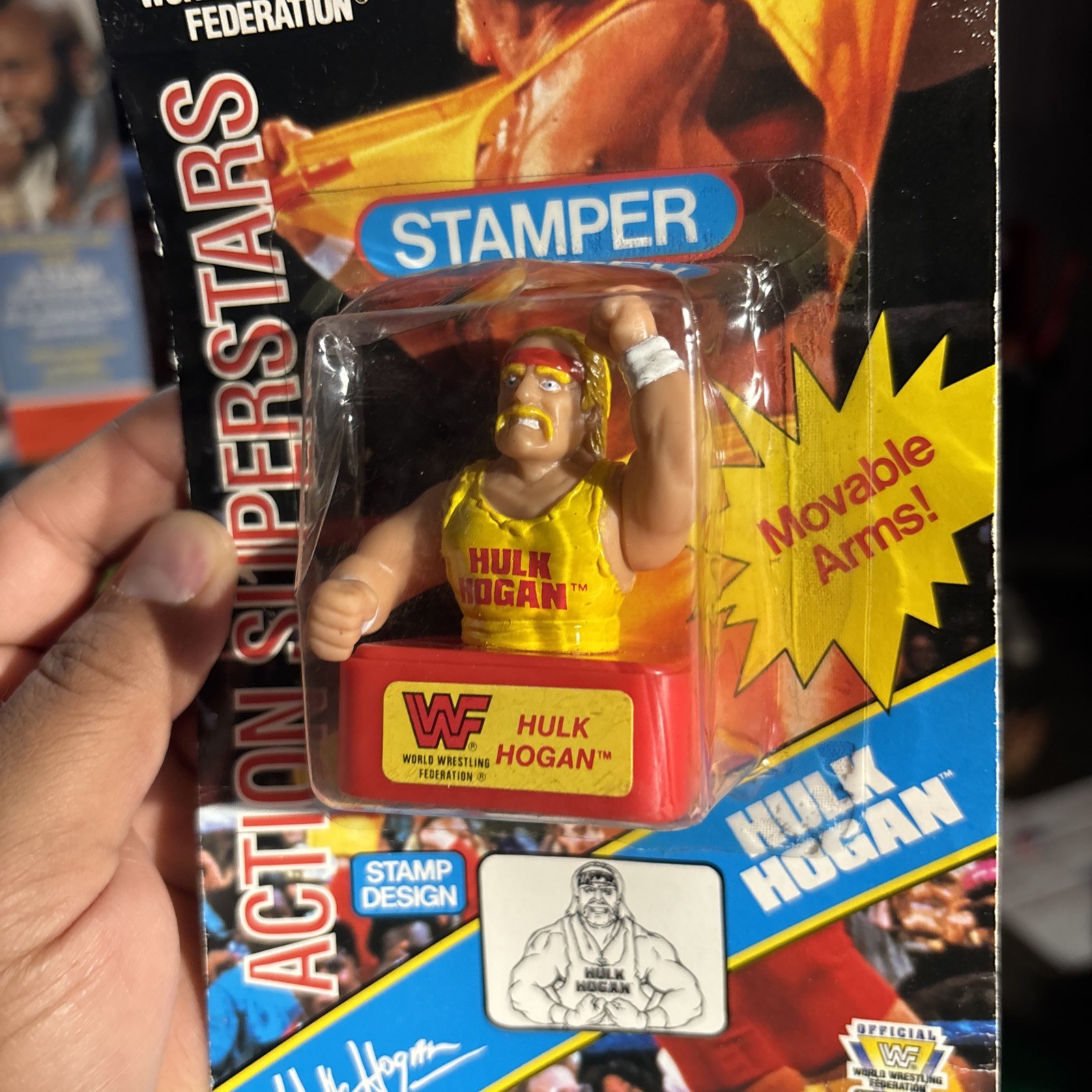 VINTAGE 1991 Hulk Hogan They Stamp WWF World Wrestling Stamper WCW WWE RARE New