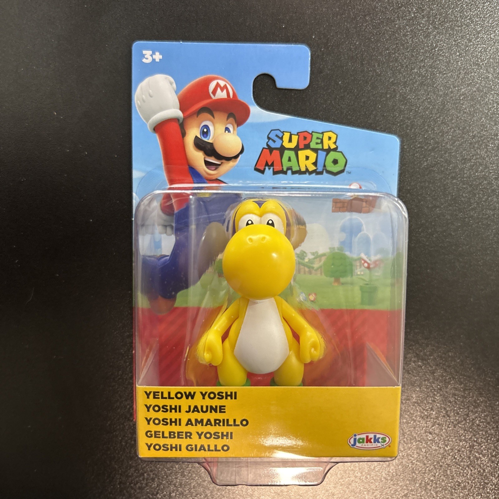 Super Mario Yellow Yoshi 2.5″ Figure Jakks Pacific Nintendo Collectible NEW