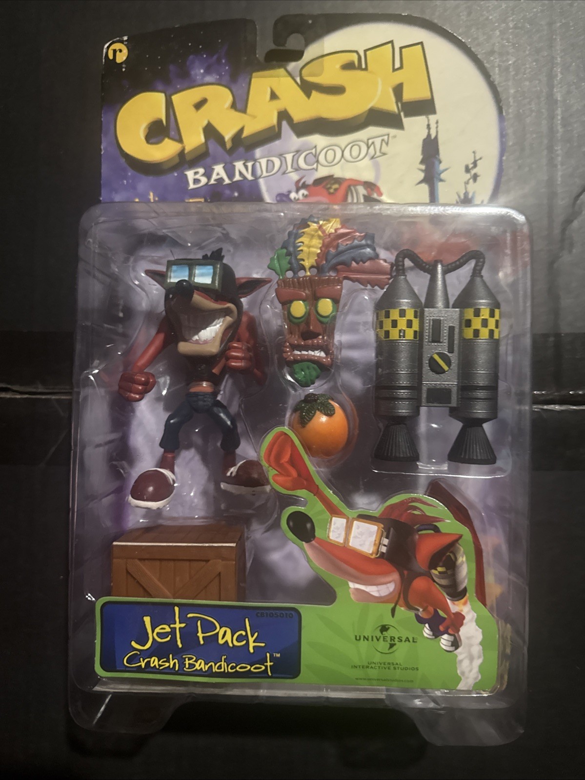 1998 ReSaurus Crash Bandicoot Series 1 Figure Jet pack Figure NIB