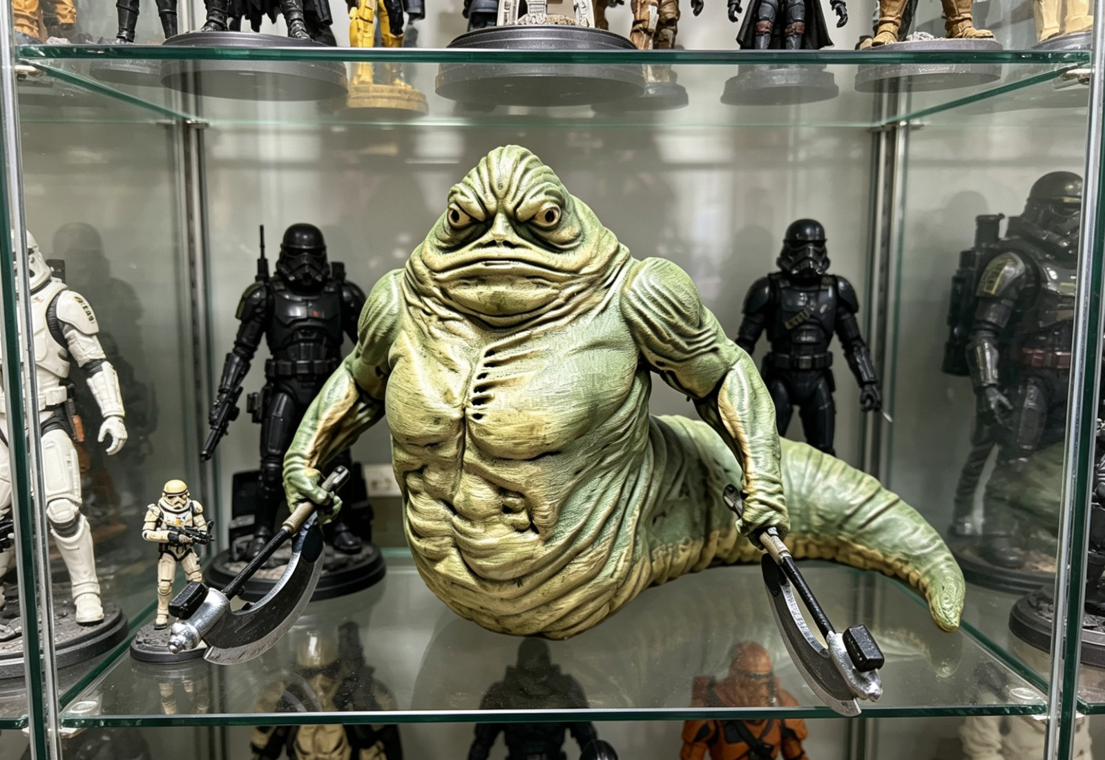 Rotta The Hutt Gladiator Custom Figurine Star Wars Inspired Hand Painted AU