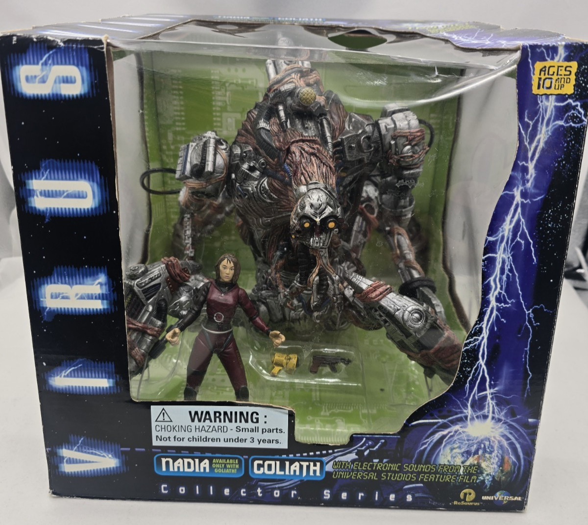ReSaurus Virus Movie GOLIATH Action Figure W Nadia Factory Sealed Box from 1998