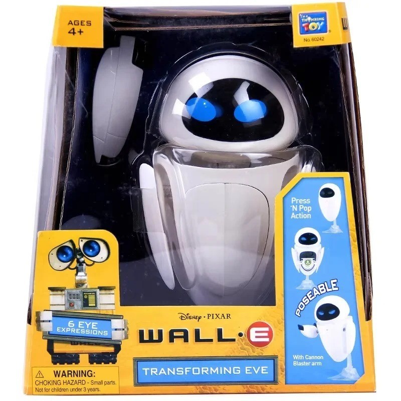 WALL E EVE Action Figure Transforming 6 Eye Expressions Collectible Model Toy