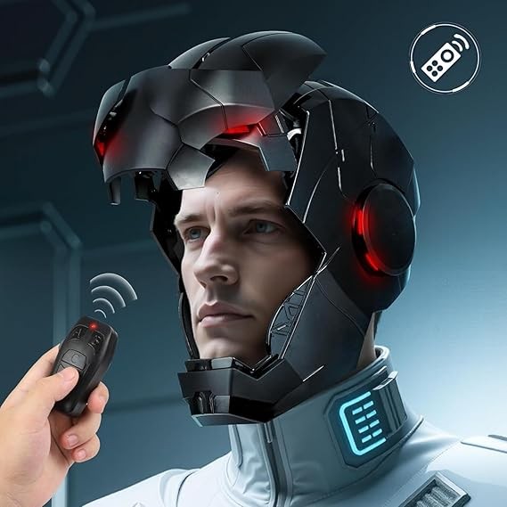 Iron Man Full Black Helmet MK5 1/1 Electronic Voice-controlled Mask Cosplay Prop