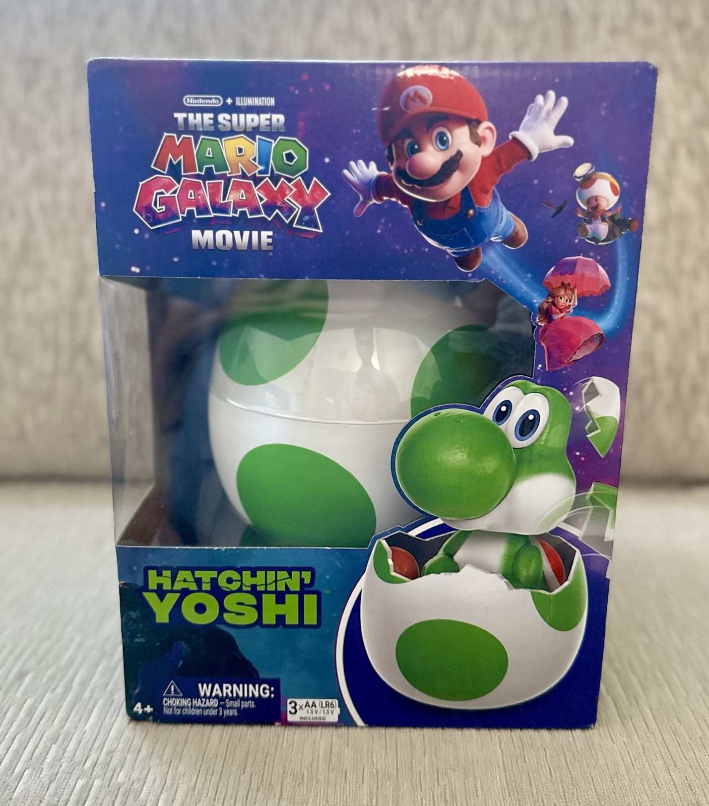 Hatchin’ Yoshi The Super Mario Galaxy Movie Interactive Figure Egg NEW FAST SHIP